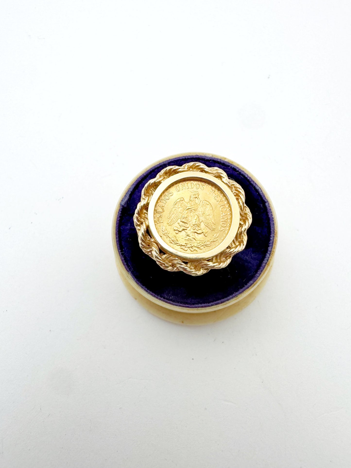 1945 Dos Pesos Coin Ring