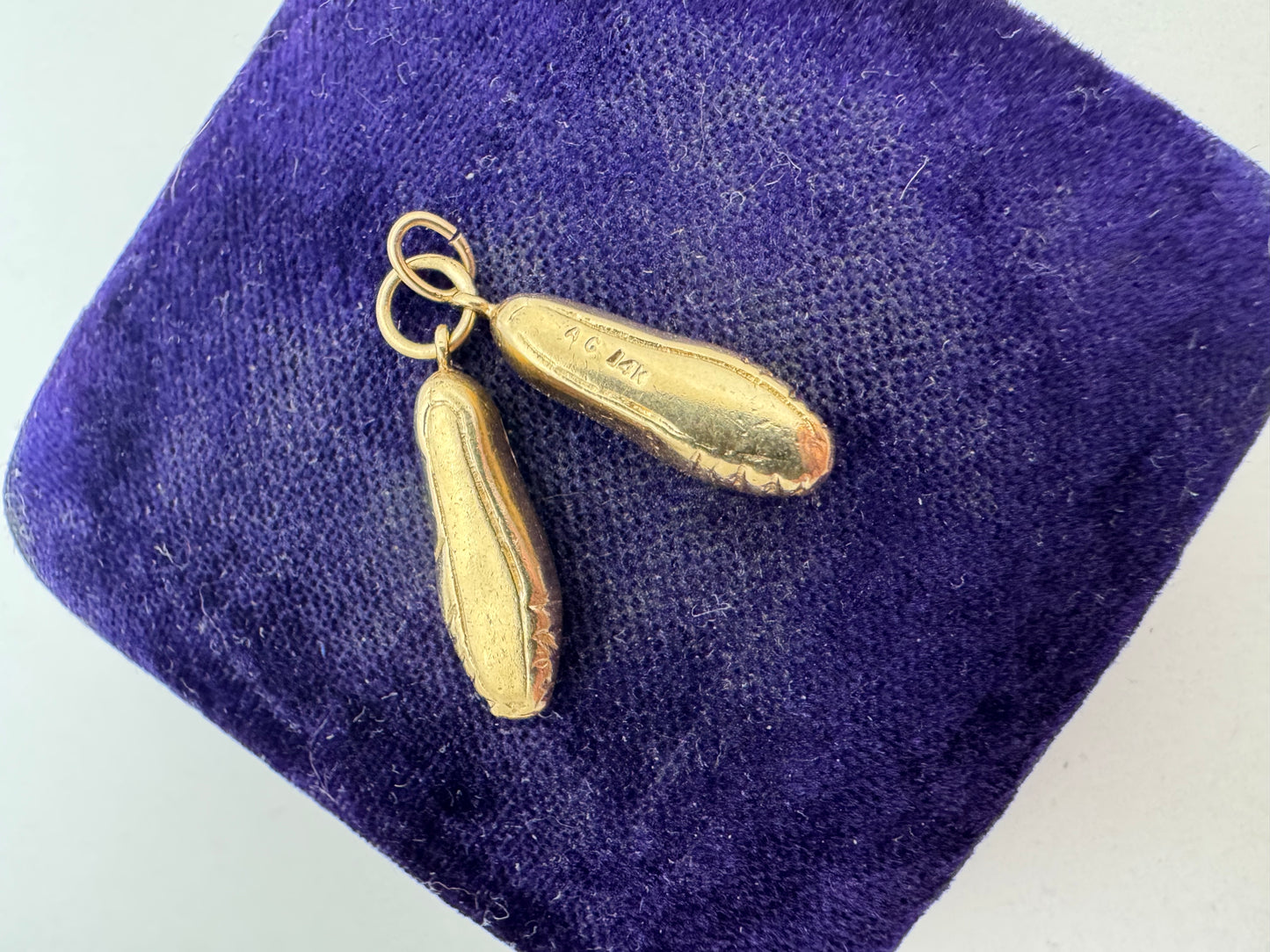 Ballet Slippers Charm 14k gold