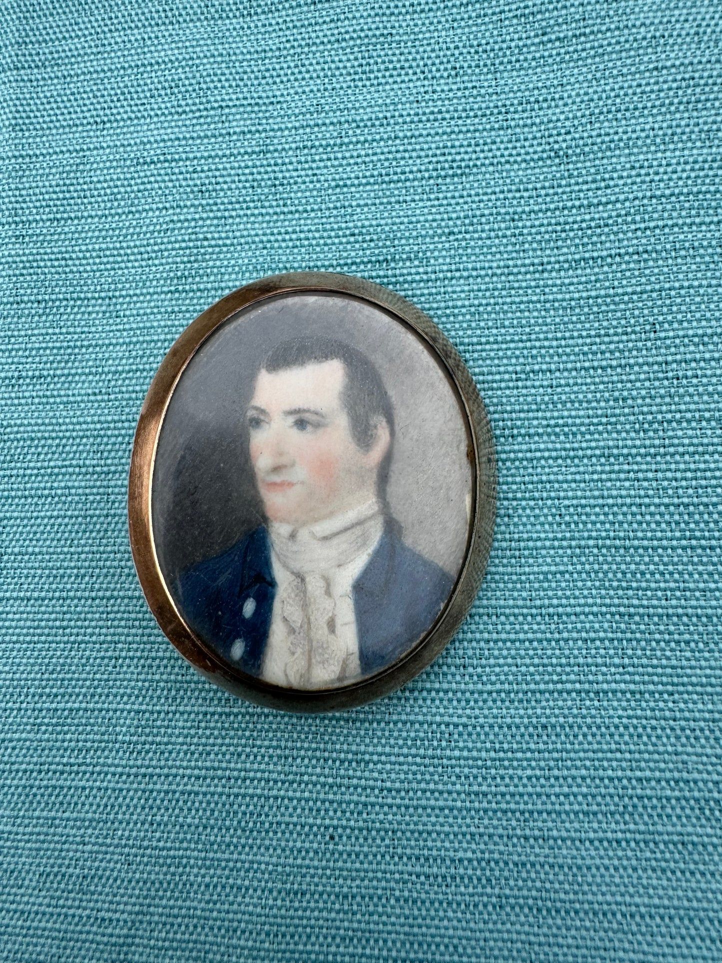 Sentimental Georgian Portrait Miniature - Pendant or Brooch