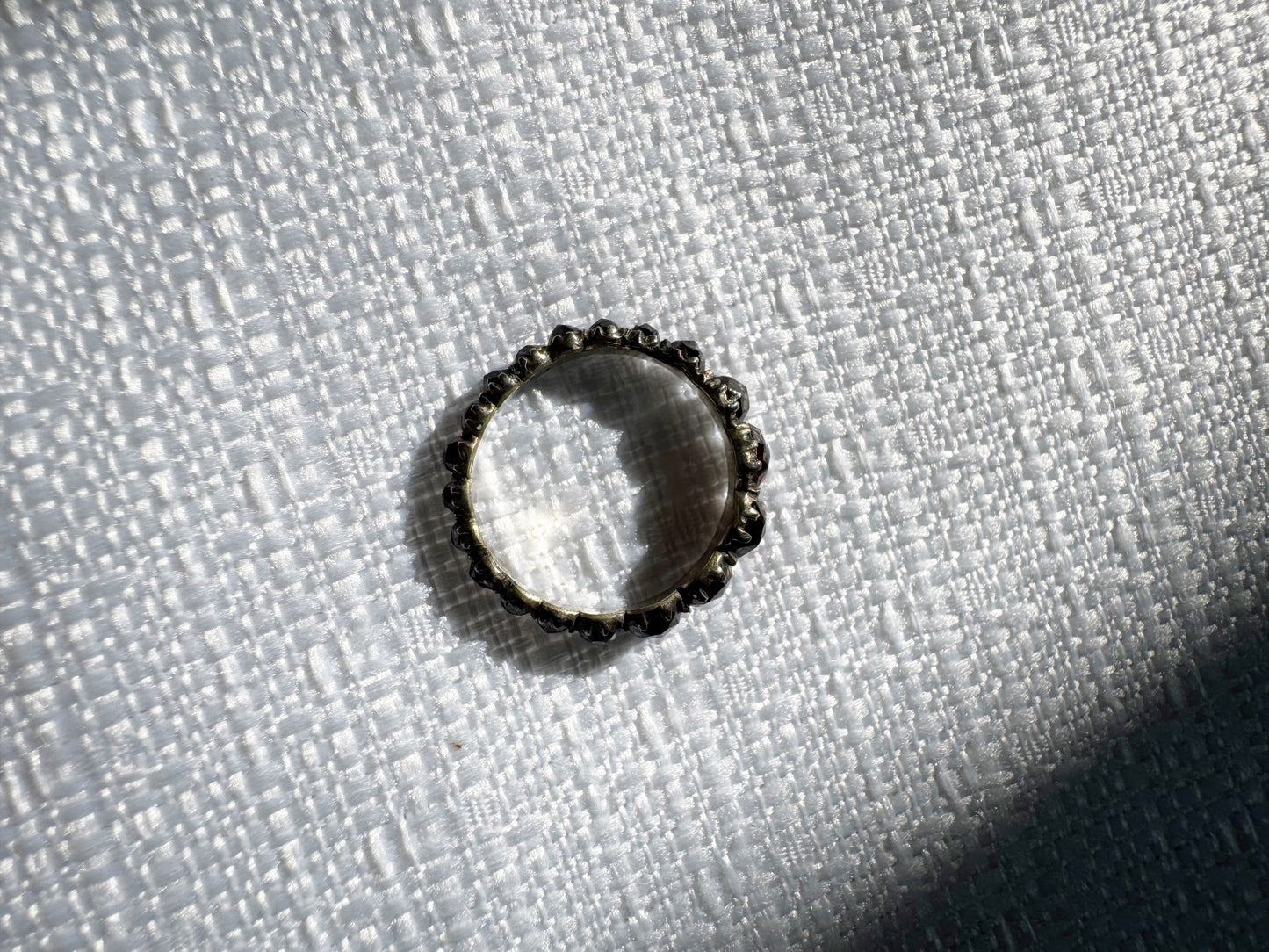 Victorian Garnet Full Hoop Band