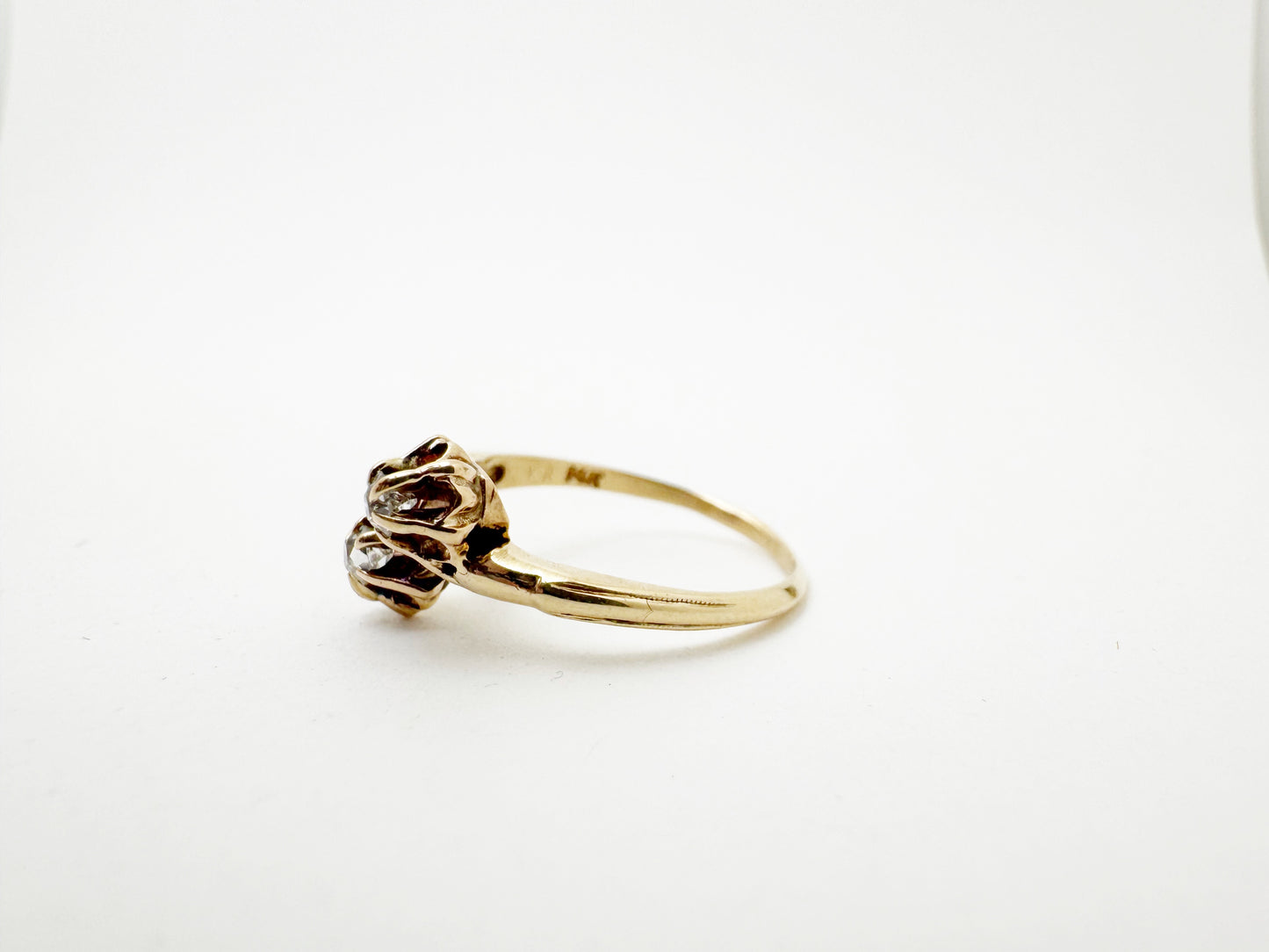 Victorian Diamond Toi et Moi Ring