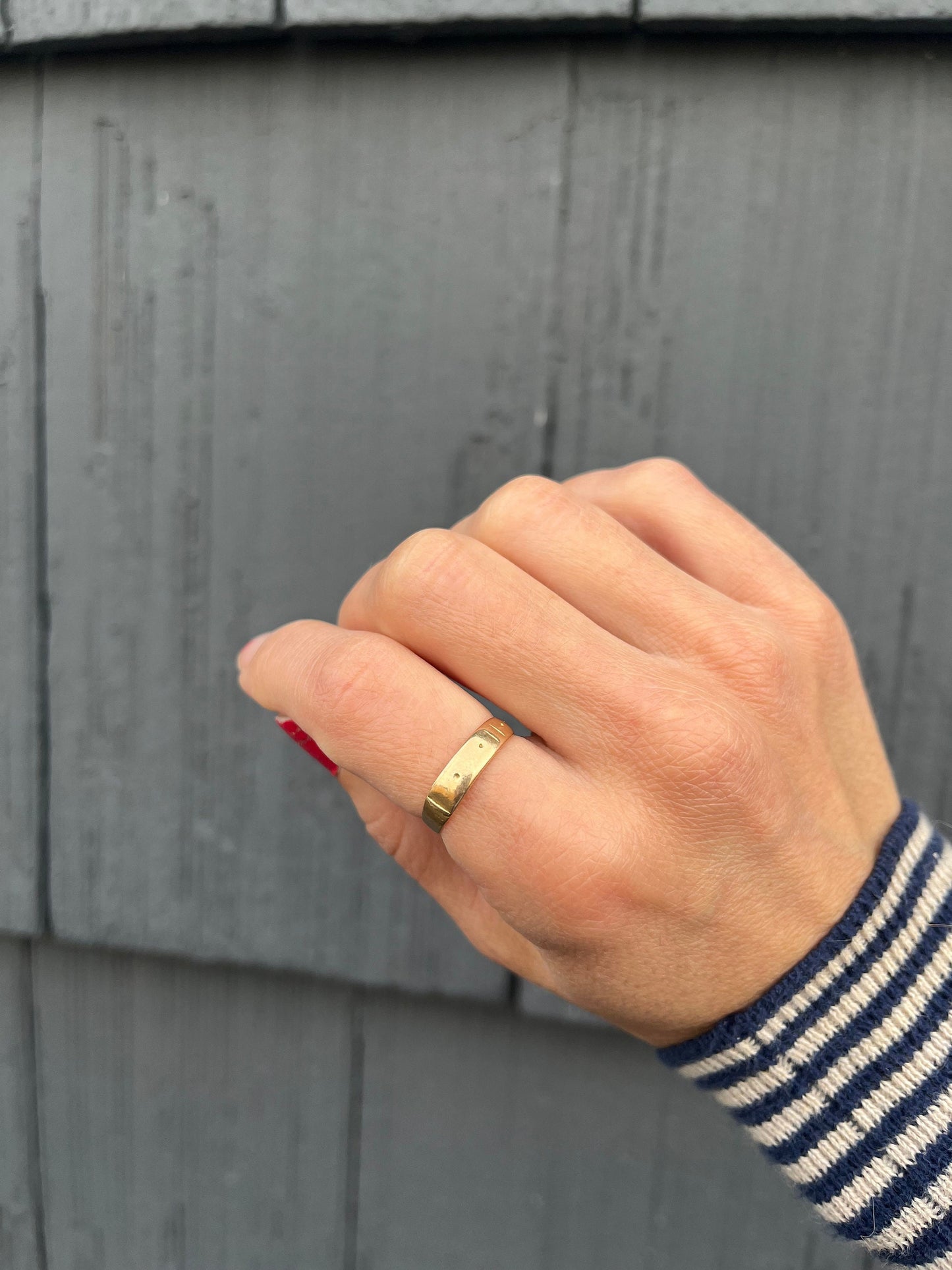 Vintage Gold Buckle Ring