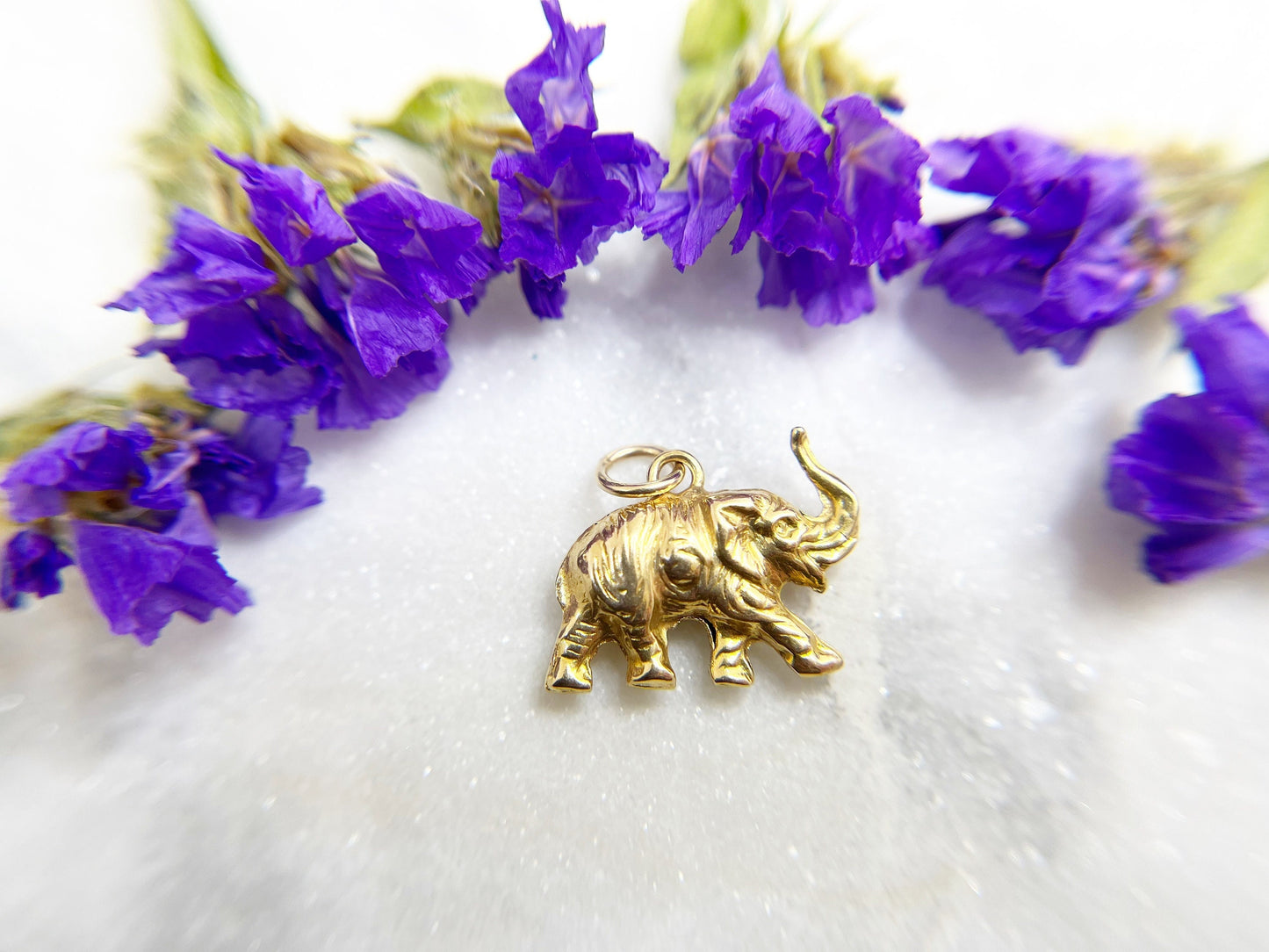 Elephant Charm - Good Luck - 18k gold