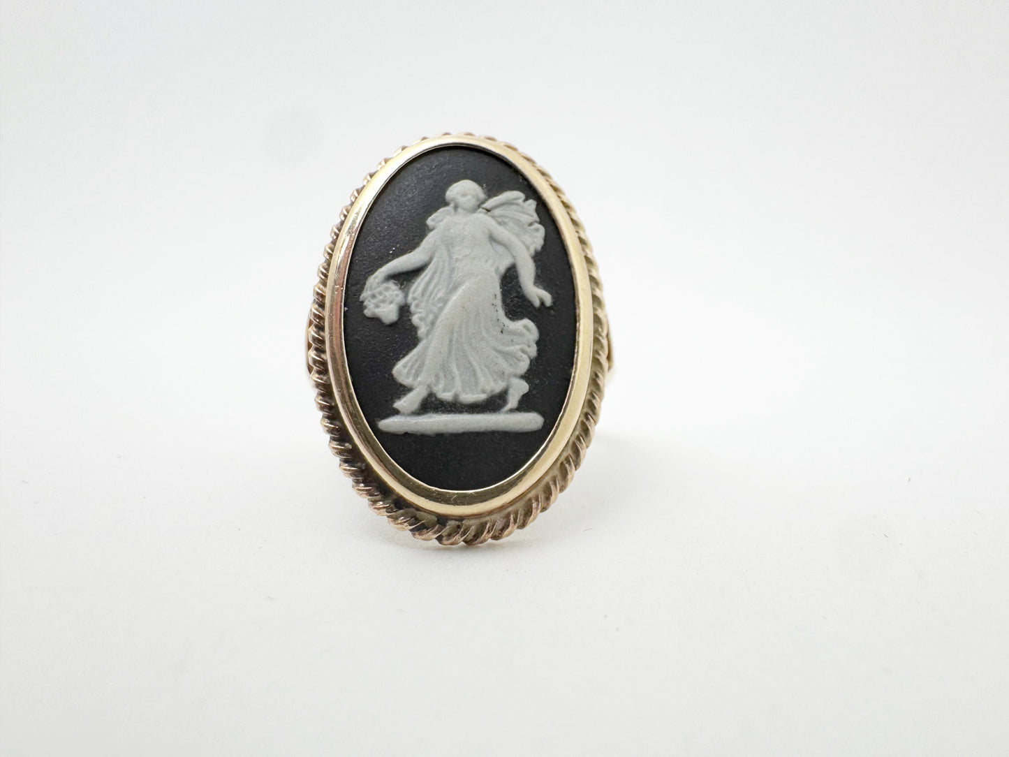 Wedwood Black Cameo Ring