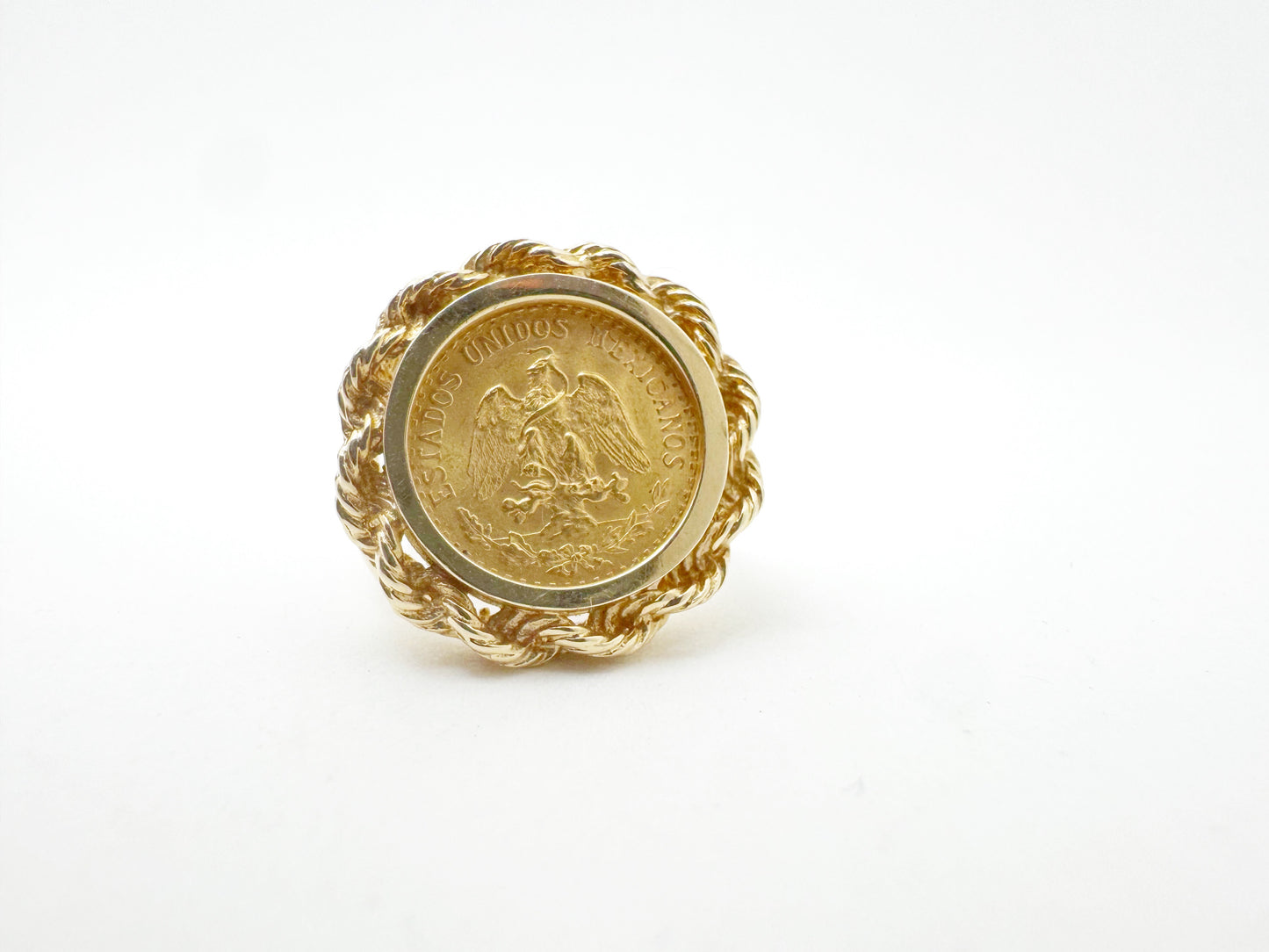 1945 Dos Pesos Coin Ring