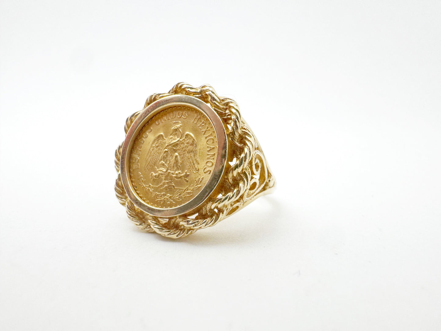 1945 Dos Pesos Coin Ring