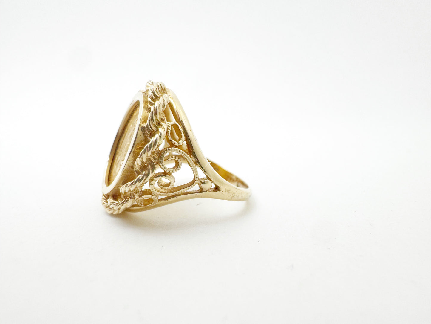 1945 Dos Pesos Coin Ring