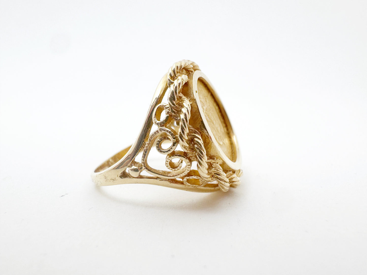 1945 Dos Pesos Coin Ring