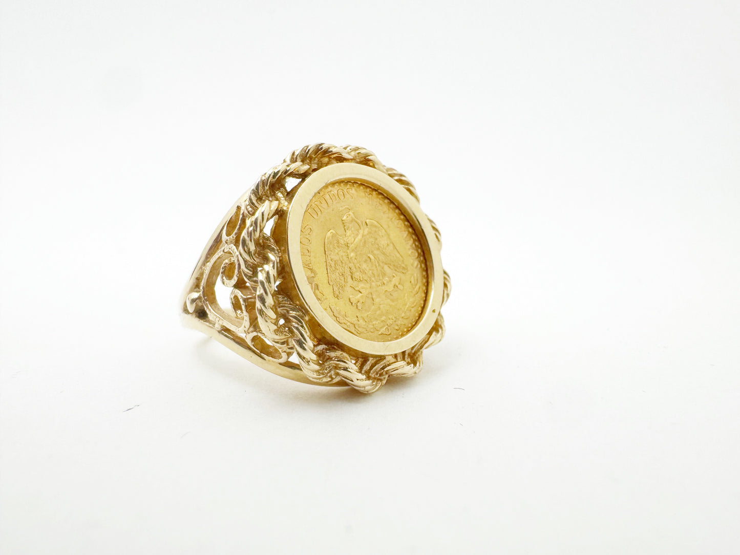 1945 Dos Pesos Coin Ring