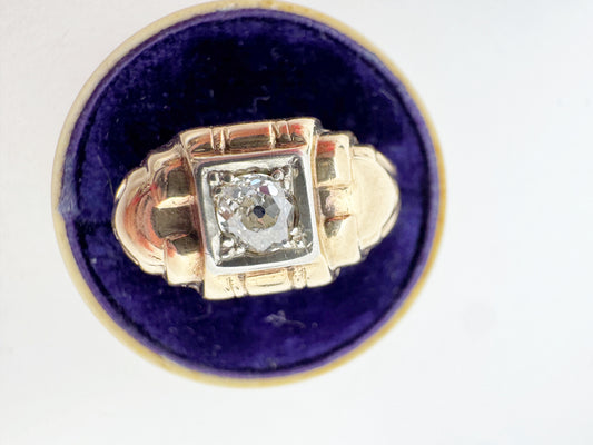 1940's Classic Diamond Two Toned Solitaire