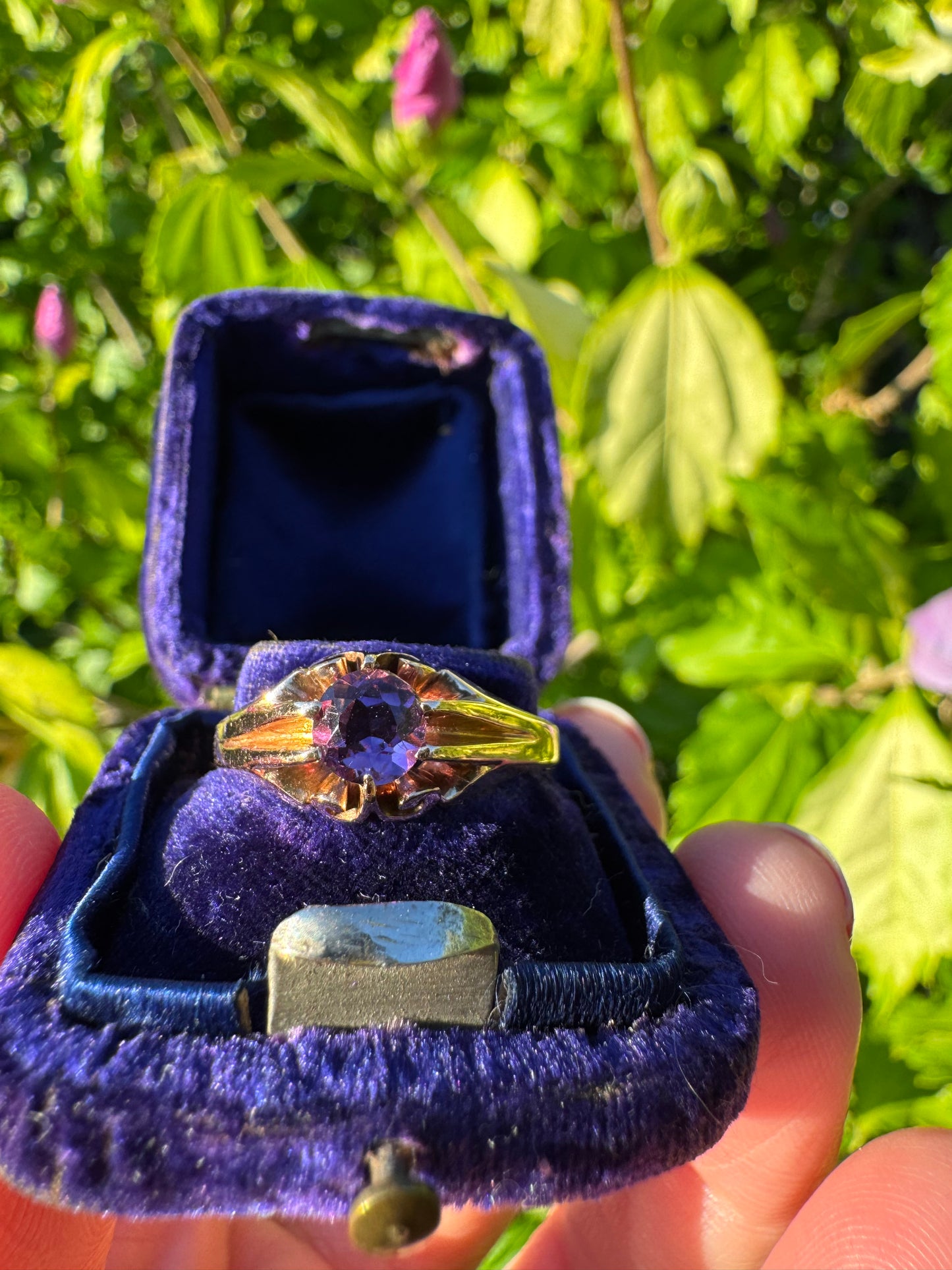 14k Gold Victorian Amethyst Ring