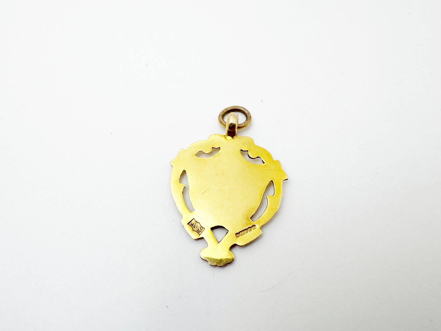 9k Gold Shield Watch Chain Fob c.1930