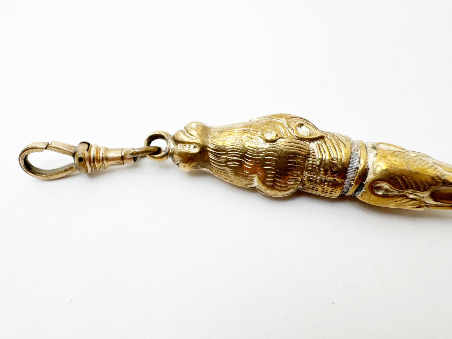 Amazing Victorian Horse Head Fob / Connector - Gold Fill