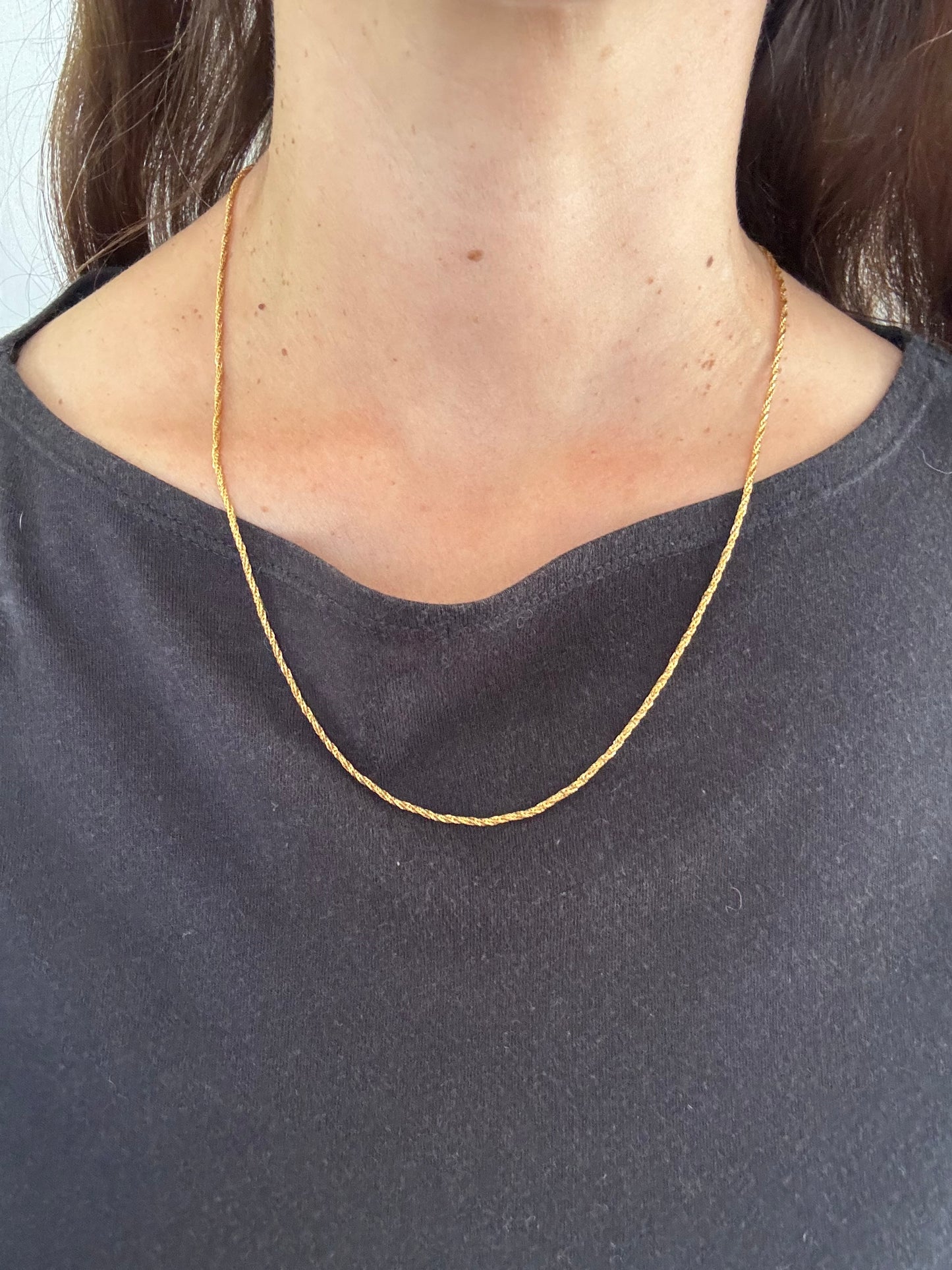 18k Gold Italian Twisted Foxtail Chain