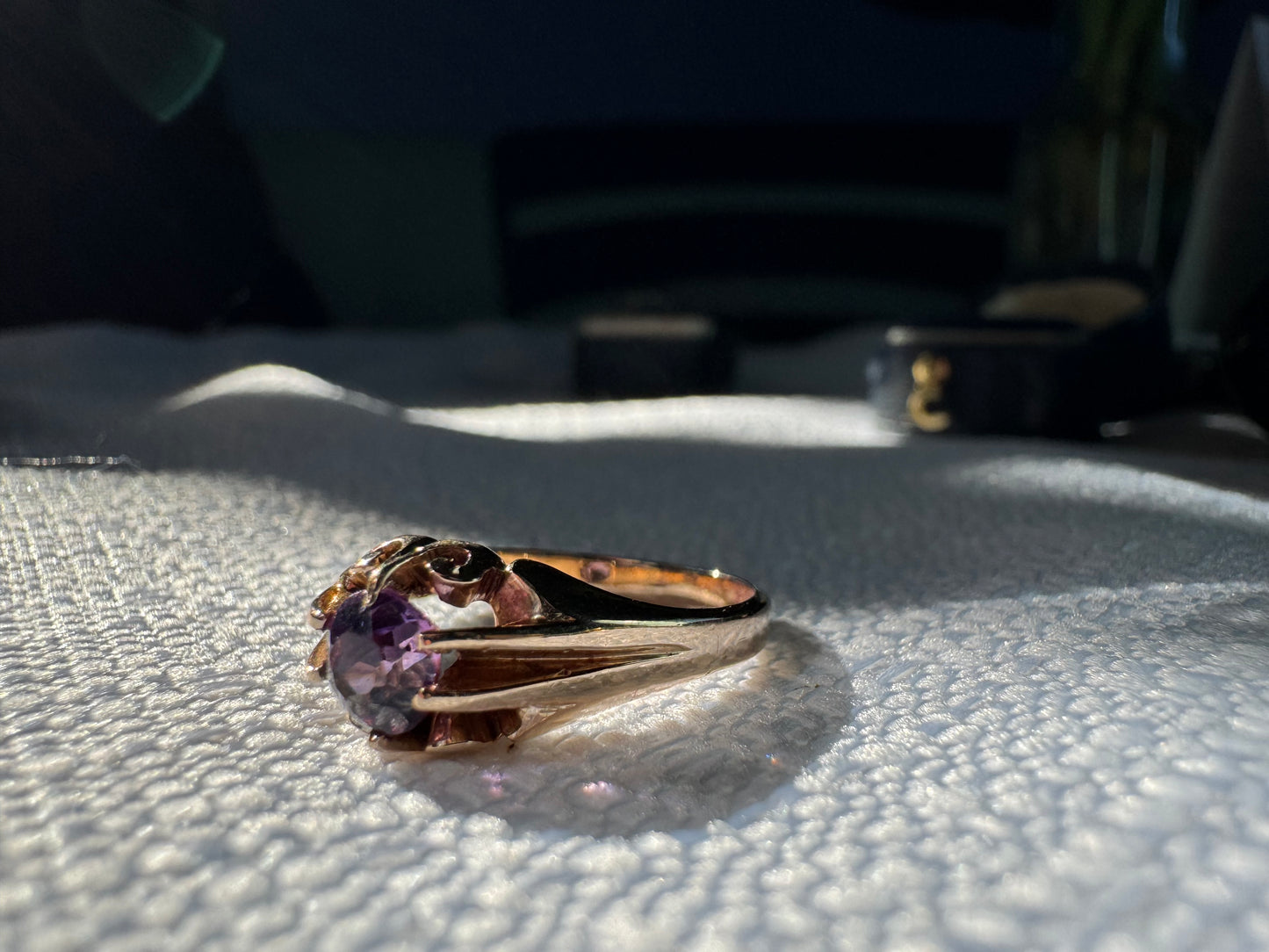 14k Gold Victorian Amethyst Ring