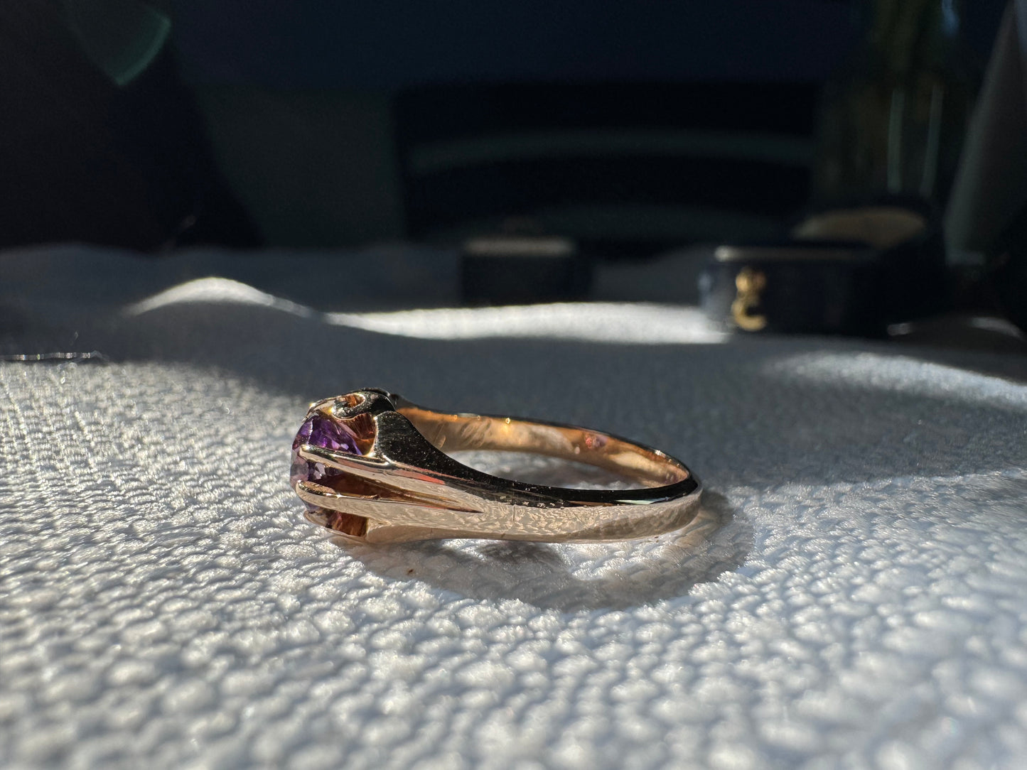 14k Gold Victorian Amethyst Ring