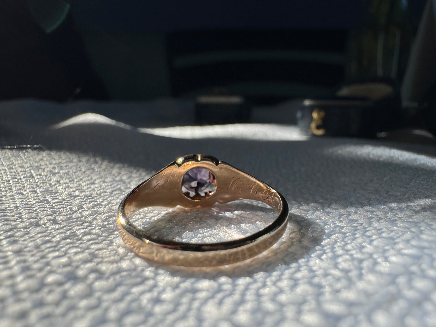 14k Gold Victorian Amethyst Ring