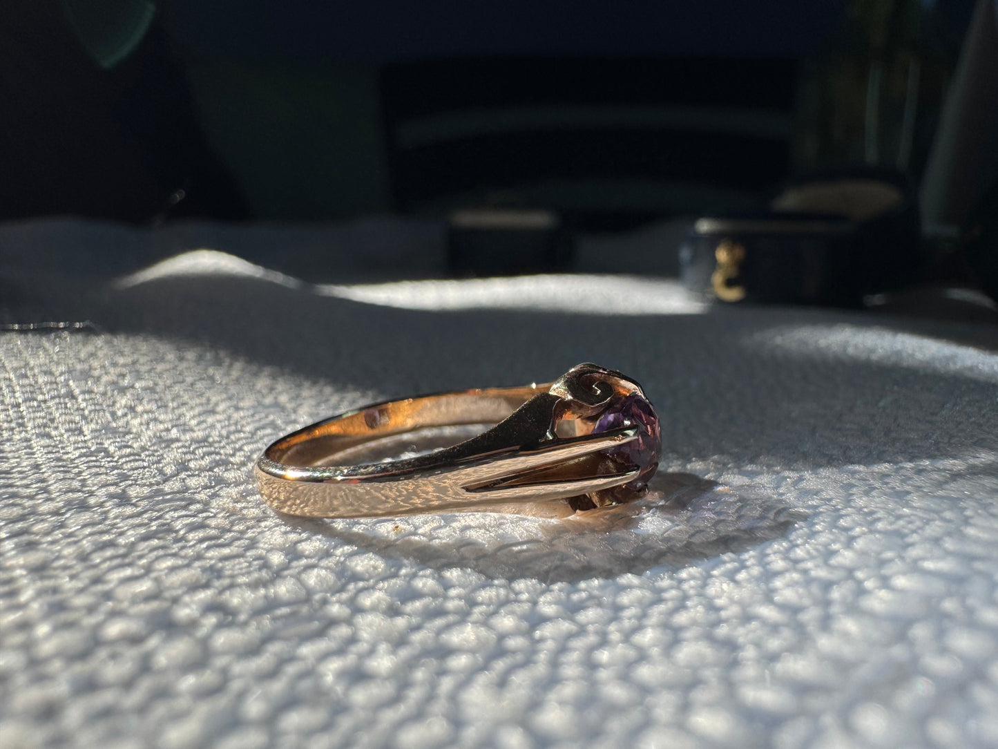 14k Gold Victorian Amethyst Ring