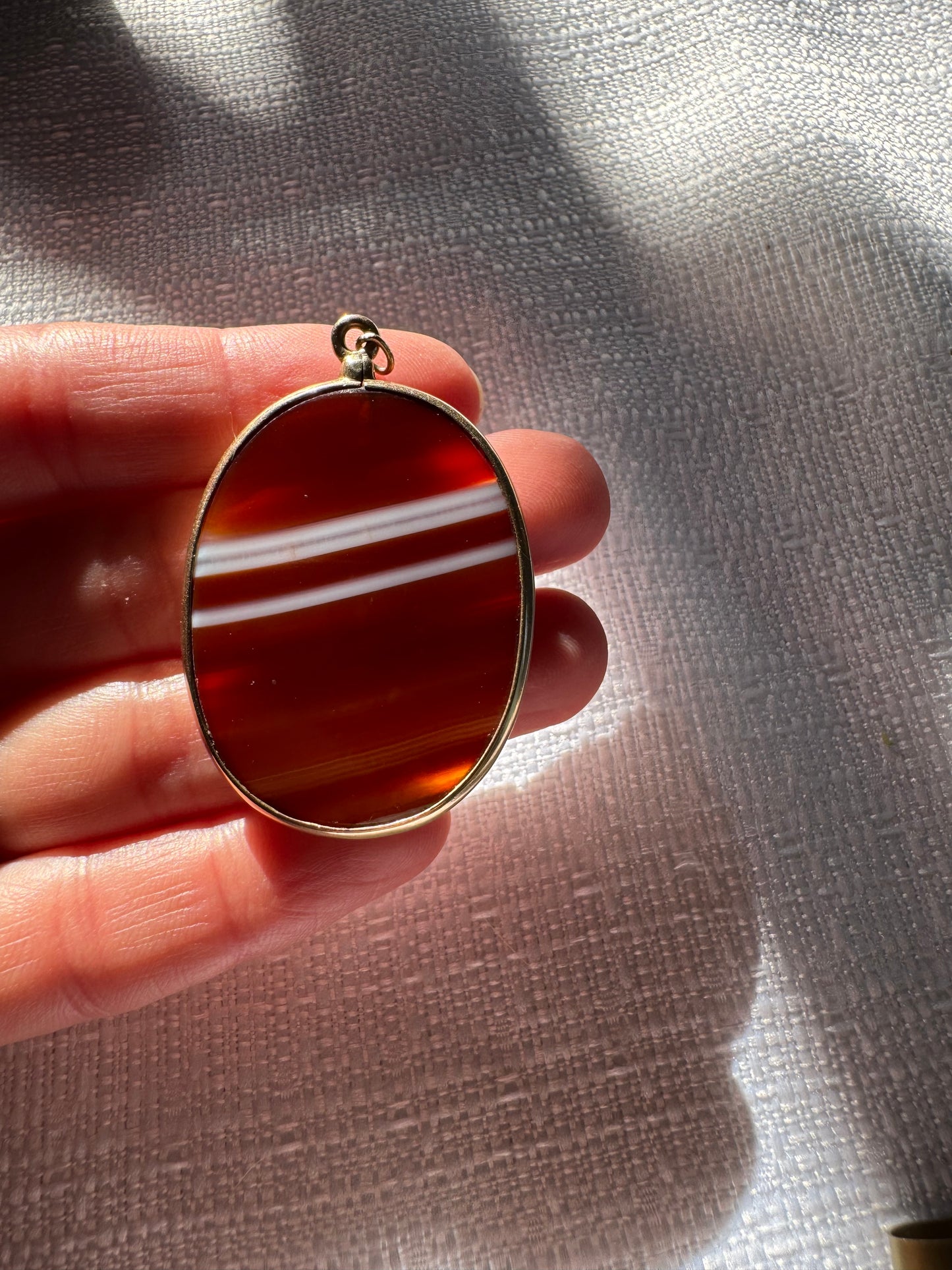 Banded Agate Pendant - c.1910