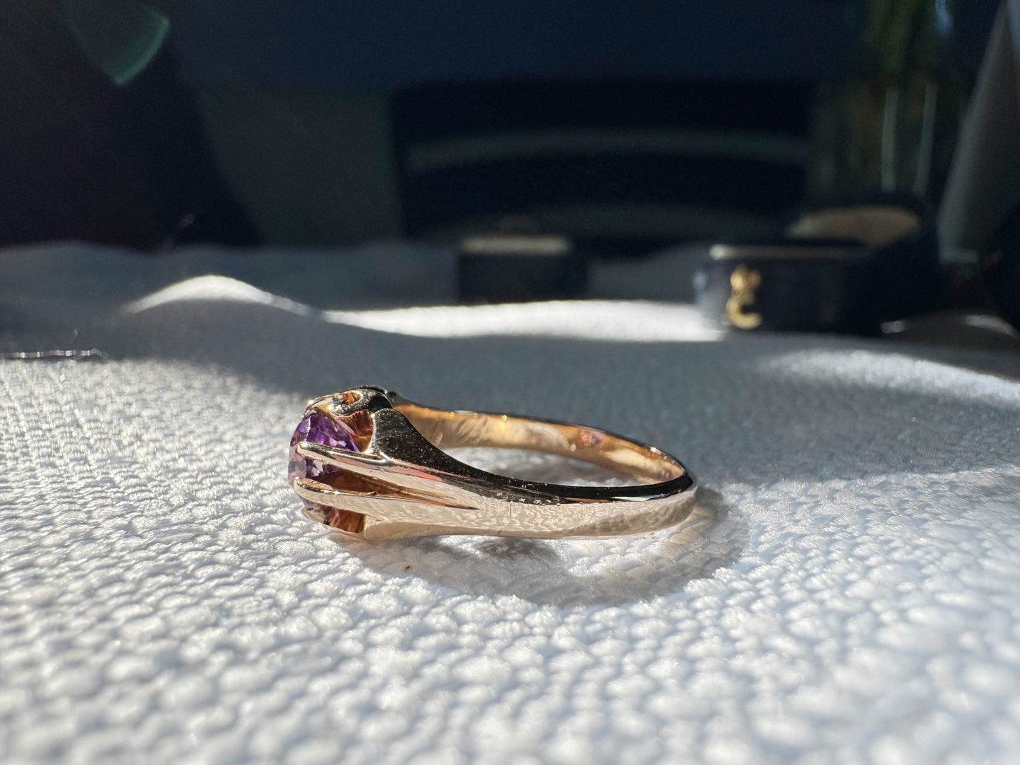 14k Gold Victorian Amethyst Ring