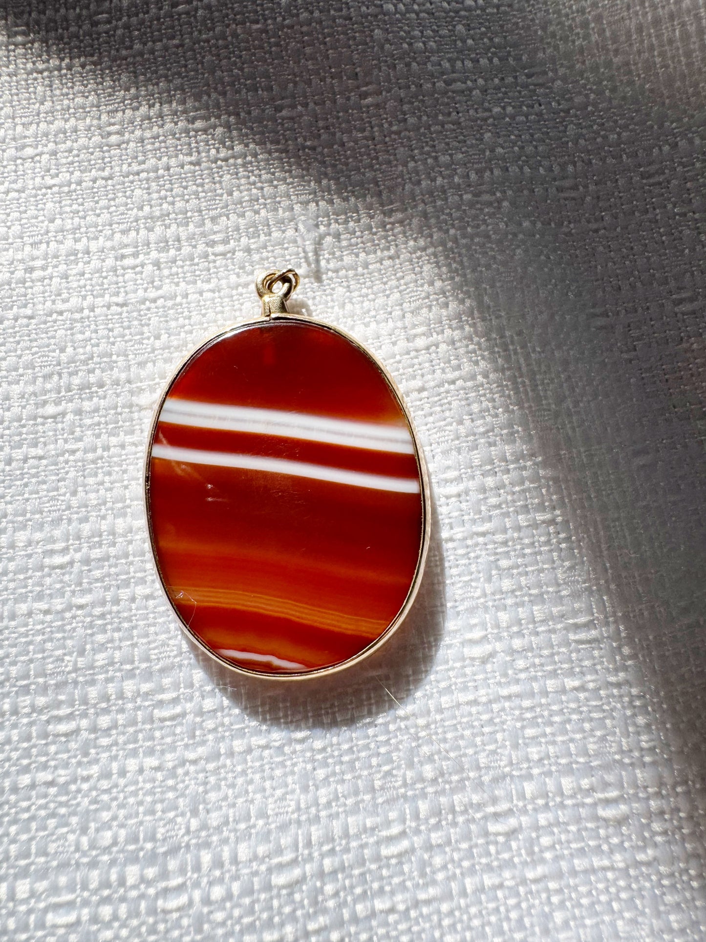 Banded Agate Pendant - c.1910