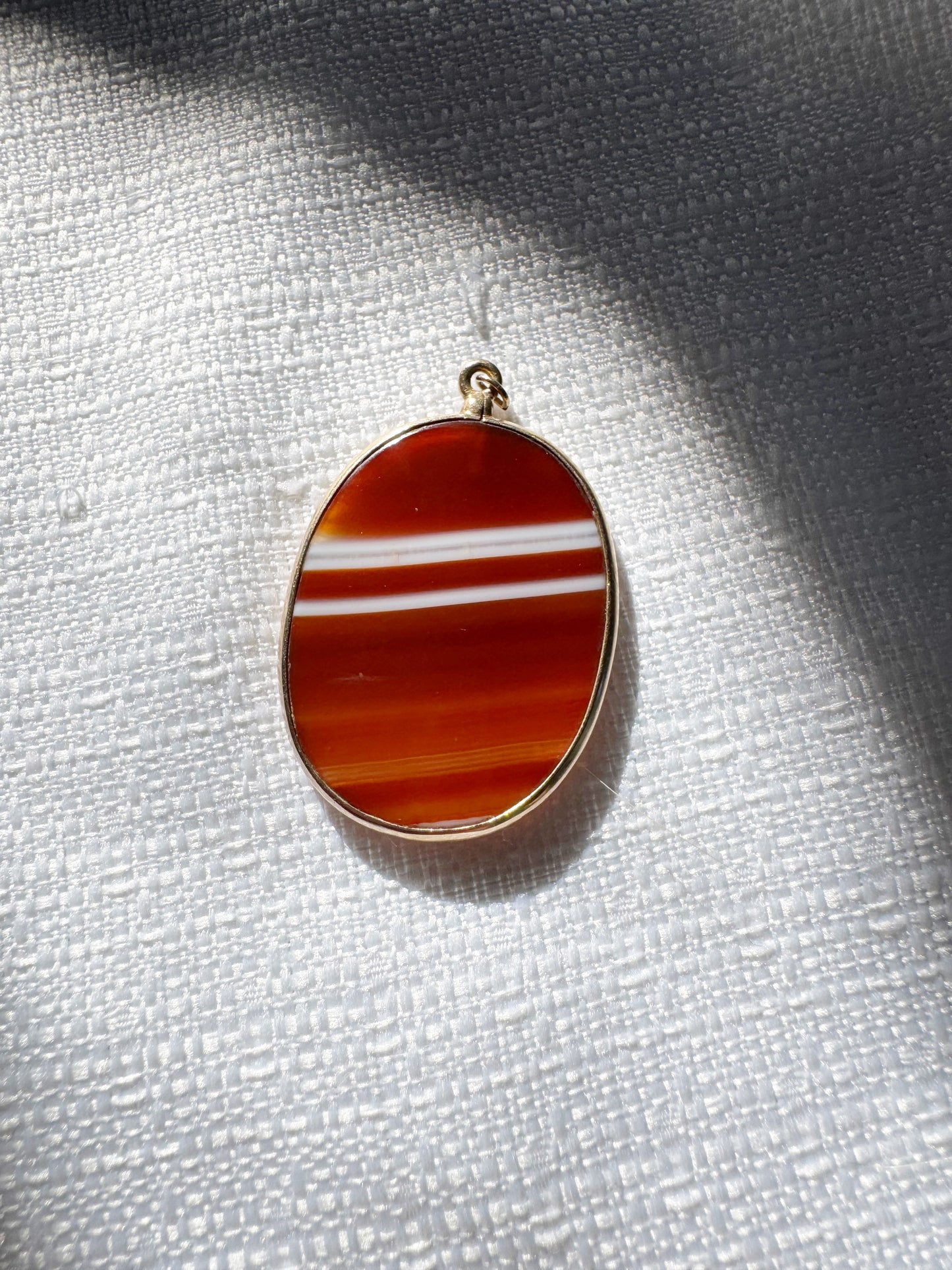 Banded Agate Pendant - c.1910