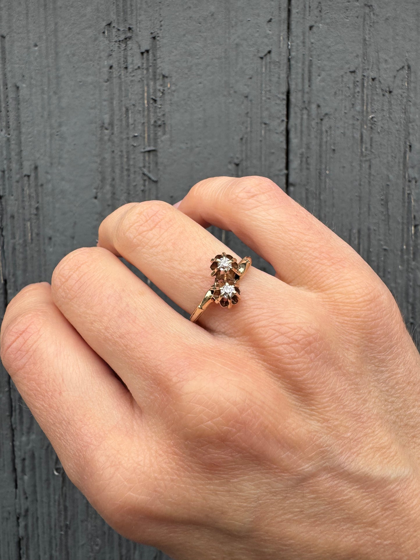 Victorian Diamond Toi et Moi Ring