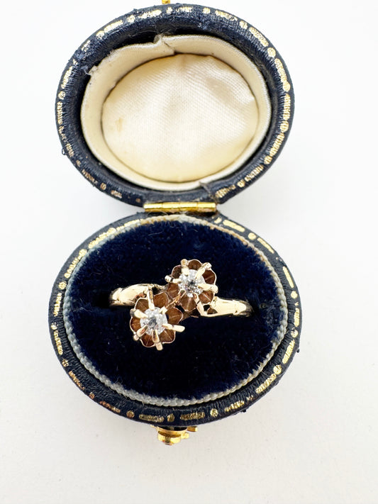 Victorian Diamond Toi et Moi Ring