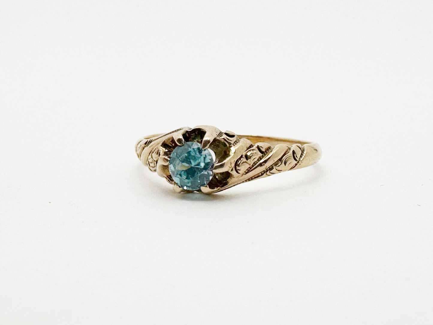 Unique Zircon Ring - Antique Victorian Setting - c.1940s Zircon stone